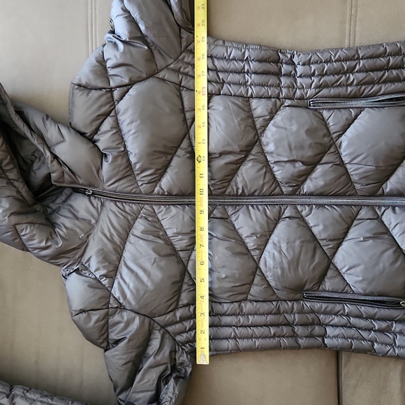 Michael Kors Quilted Packable Hooded Puffer Jacket ~GUN METAL ~SMALL **NEW - Picture 11 of 15